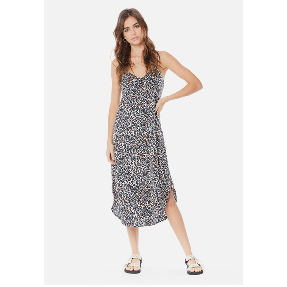 New Saltwater‎ Luxe: Brigette Leopard Mix Midi Tank Dress Small - Picture 1 of 5